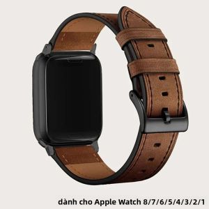 Dây da cho Apple Watch Band 44mm 40mm 42mm 38mm 49mm 45mm Watchband cho iWatch Series 8 7 6 5 4 3 SE