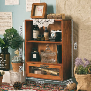 YYBAIO | Tủ Gỗ Lưu Trữ Phong Cách Retro cho Đồ Chơi Vật Phẩm Nhỏ Mỹ Phẩm