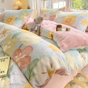 Kiss Dear | Soft Warm Milk Velvet Flannel Bedding Set