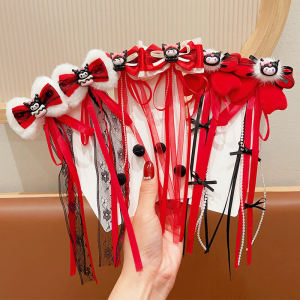 Celebratory Kawaii Hairpins with Sashes for Little Girls Cute Cartoon Design New 2025 Style Childrens Accessory Hair Decorations