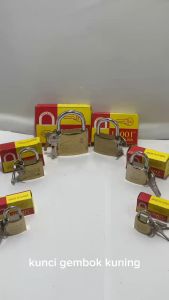 Gembok Kuning Kuat Anti Karat / Anti Maling Murah 20MM 25MM 32MM 38MM 50MM 63MM