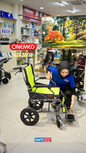 ONEMED - Kursi Roda Traveling SAKURA Ban Kecil | TRAVEL PORTABLE Wheelchair