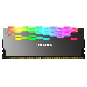 COOLMOON Dragon Armor AURA SYNC Bộ Làm Mát RAM Bằng Hợp Kim Nhôm Với Đèn Nền A-RGB Rainbow Vỏ Bộ Nhớ Tản Nhiệt MOD Cho Linh Kiện PC