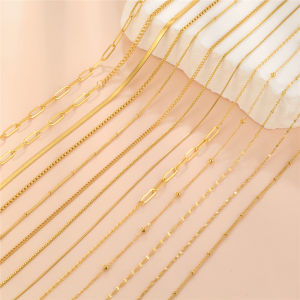 Skyrim Stainless Steel Gold Color Chain Necklace Women Minimalist Cuban Paperclip Twisted Snake Chain Fashion Jewelry Wholesale