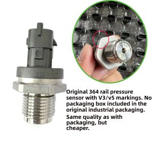 Bosch 0281006364 Fuel Rail Pressure Sensor Compatible with Car Electrical System Sensors Professional Installation Support