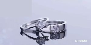 2pcs Cincin Pasangan / Cincin Couple Wanita Pria Silver 925 Perak Cincin Pengantin / Lamaran