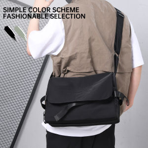 Mens Bag Shoulder Bag Work Clothing Tablet Crossbody Bag Casual Cross-Shoulder Free Shipping Messenger Bag 2025 New Black College Student Class Bag