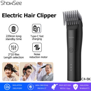 Xiaomi Showsee Hair Cutter Machine Hair Clipper Trimmer For Men Type-C Fast Charging Low Noise 4 Intelligent Monitoring Reminders