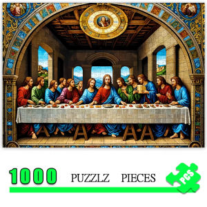 1000pcs Last Supper by Leonardo da Vinci Jigsaw Puzzle - Large Religious Art Puzzle for Adults & Families Vibrant Colors