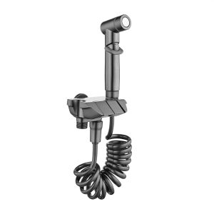 Bathroom High Pressure Shower Toilet Bidet Faucet Handheld Double Outlet Angle Valve Toilet Sprayer