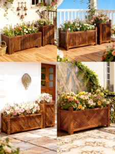 XiMei WoodWork | Outdoor Weather-Resistant Long Rectangle Planting Box