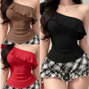 Buy 1 Get 2 Ara Lettuce Top - Freesize up to Semi Large - Best fit to Teens & Adult