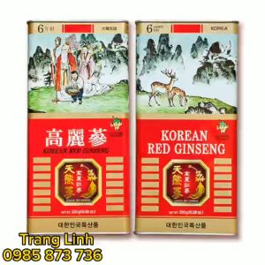 Hồng sâm củ khô hộp thiếc Insam hàn quốc thượng hạng hộp 300g - Sâm hộp sắt tăng thể lực phòng ung thư - tranglinh