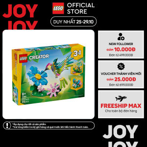 LEGO CREATOR 31384 Đồ Chơi Lắp Ráp Chim Ruồi Ngũ Sắc (312 chi tiết)