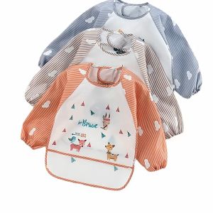Waterproof Bib childrens cartoon eating reverse dressing childrens eating clothes with rice bag baby Bib