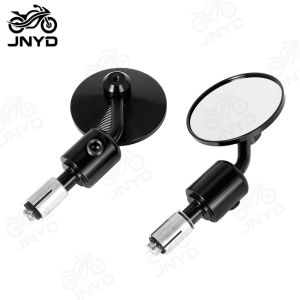 JNYD Motorcycle Mirrors CNC Aluminum Universal Handlebar End 7/8" Rear View Mirror For Honda Street Bike Scooter Yamaha Suzuki