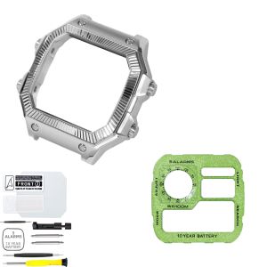 Bộ Kit Nâng Cấp Royale Dành Cho Đồng Hồ Casio AE1200 Vỏ Kim Loại Thép Không Gỉ 316L Mặt Số Kim Loại Bộ Thay Thế Mặt Đồng Hồ.