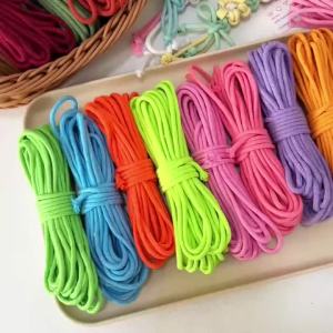 4mm 10M Solid Color Braided Core Spun Cotton Cord for DIY Bracelets Necklaces Tassels and Handicraft Macrame Jewelry Making