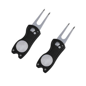 1/2PCS Foldable Golf Divot Repair Fork Pitch Groove Cleaner Multifunctional Ball Tool Putting Green Training Golf Accessories