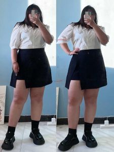 Fall and Winter plus Size Cover Skirt Asymmetrical Niche Design Skirt Skirt 100.00kg A- line Skirt