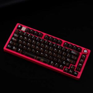 114 Keys Aifei Black Transparent Keycaps PC Cherry Profile Crystal Clear Keycap Set Fit for Cherry Mx Mechanical Keyboard