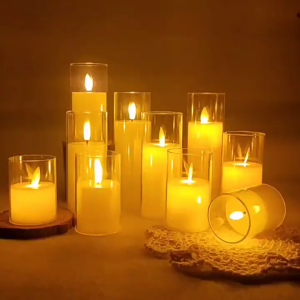 Lampu Lilin LED Dekorasi Untuk Cafe Rumah Acara Ibadah Ukuran 10-15cm Pilihan