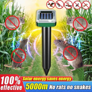 Solar Ultrasonic Mouse Expeller Square Ultrasonic Eco-friendly Pest Mole Rat Snake Repellent