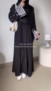 Madeena Luxury Abaya Matt Ceruty Mix Bordir Baju Dress Abaya Lebaran Terbaru 2025 Kekinian Murah COD