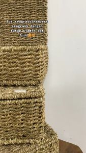 BOX TUTUP SEAGRASS/KERANJANG HAMPERS FULL ANYAM SEAGRASS/HAMPERS PERSEGI SEAGRASS