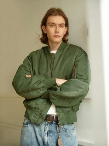 714street | Retro American MA-1 Flight Jacket Mens Loose Thick Outerwear