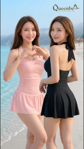 Đồ bơi nữ một mảnh Queenbe GLSWIM001 Vải thun Polyester mềm mượt co giãn ít thấm hút mau khô