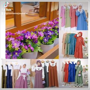 ( Gratis hijab ) Kode 302 - Gamis anak bahan crinkle premium kode 302 / baju muslim anak perempuan kode 302 / gamis anak premium quality