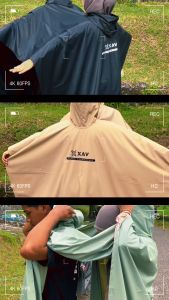 Jas Hujan Ponco 2 Kepala Jumbo Motor Bahan Pvc Terlaris Tebal Anti Rembes by XAV