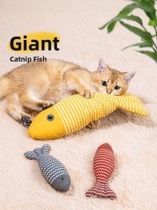 7o | Catnip Realistic Fish Toy Large Cat Entertainment Teething
