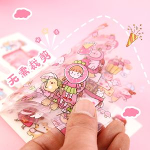 Sticker Sổ 1 Cuốn 10 Tấm Size 10 x 10 Siêu Đáng Yêu Hình Dán Trang Trí Đơn Giản Và Tiện Lợi