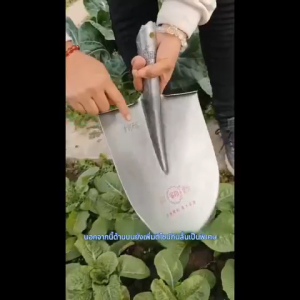 เปลี่ยนฟรีภายในสามปี! พลั่วทำสวนหนา ผลิตจากเหล็กแมงกานีสนำเข้า เครื่องมือทางการเกษตร ใช้สำหรับขุดดินปลูกผัก พลั่วเหล็กสำหรับใช้ในบ้าน ใช้ทำความสะอาดถนน ขุดดิน ปรับหน้าดิน พลั่วเหล็ก เครื่องมือสำหรับตัดหญ้า