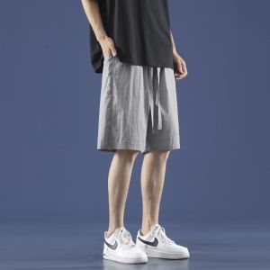 White Quick Dry Mens Shorts Summer Outdoor Fitness Basketball Pants Running Sport Trousers American Trendy Brand Loose Fit