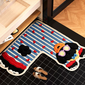ZHIBAIJIA | Vintage Cute Plaid Slip-resistant Dog Bathroom Mat