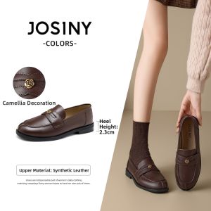Josiny | French Style British Loafer Flats Easy Slip-On 2026 Spring Summer New