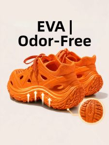 BAIMUQINGCHEN | Comfort Thick Sole Arch Support Waterproof Hole Shoes