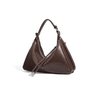 BeeGreen Women Cow Leather Shoulder Bag Fashion Crescent Bag Elegant Underarm Bag Daily Commuting Bag