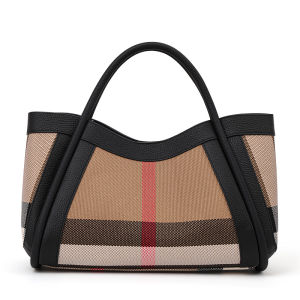 Genuine Leather Large-Capacity Mother-In-Law Bag Womens Handbag Cowhide Crossbody Bag 2025 New High-End Plaid Womens Bag