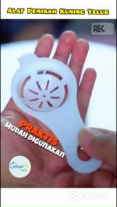 Sendok Penyaring Egg Separator Alat Pemisah Kuning dan Putih Telur