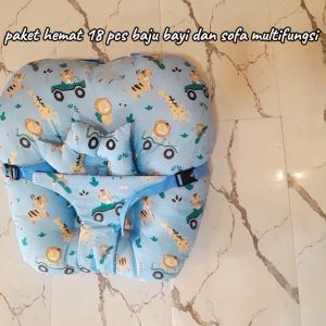 Chipu Baby Paket Baju Bayi Baru Lahir 18 Pcs Set Pakaian Bayi Newborn Plus Sofa Bayi Bahan Lembut Motif Lucu Kekinian Free 1 Setel