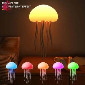 Umisu Voice Control Dancing Jellyfish Lamp Rechanging Table Night Light Color Changing Atmosphere Light Birthday Valentines Day Christmas Gift