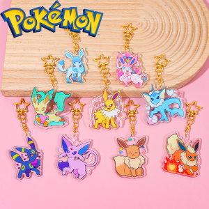 1pc/9pcs Pokemon Series Keychain - Cute Simple Design Bag Backpack Decorative Hanging Ornament Collectible Accessory