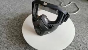 หน้ากากแว่นตัดหญ้า แว่นตามอเตอร์ไซค์ แว่นตากันลม แว่นตากันแดด มองเห็นชัดเจน มีช่องเสียบการ์ดแว่นตา สวมทับแว่นสายตาได้