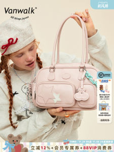 VANWALK Boston Bag Womens Large Capacity Commuter Handbag Pillow Shaped Tote Bag Soft PU Leather Casual Shoulder Bag