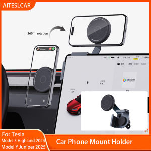 For Tesla Model 3/Y Highland 2017 to 2025 Model Y Juniper 2025 Car Phone Holder Accessories With Multi Angle Adjustment