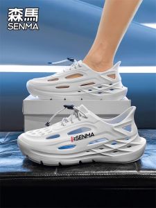 Mens Summer Outdoor Slippers Anti-slip Wear-resistant Driving Thick Bottom Beach Sports Sandals Breathable Comfortable EVA